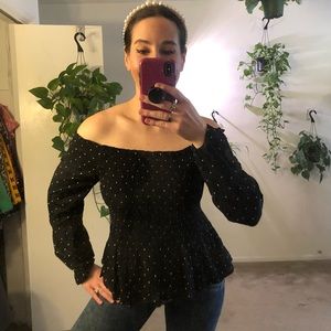 Elegant Black Off-Shoulder Top